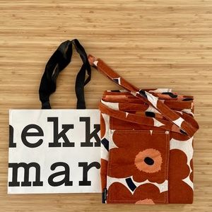 MARIMEKKO🔸Half Apron & Japan Limited Paper bag🔸PIENI UNIKKO🔸Linen Cotton